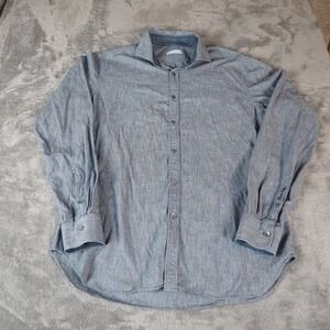 Jacob Cohen Luxury Denim Button Down Men's Shirt 41/16 Blue Houndstooth Italy